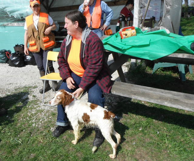 Kat with Angie at CKC Field Dog Test 2013